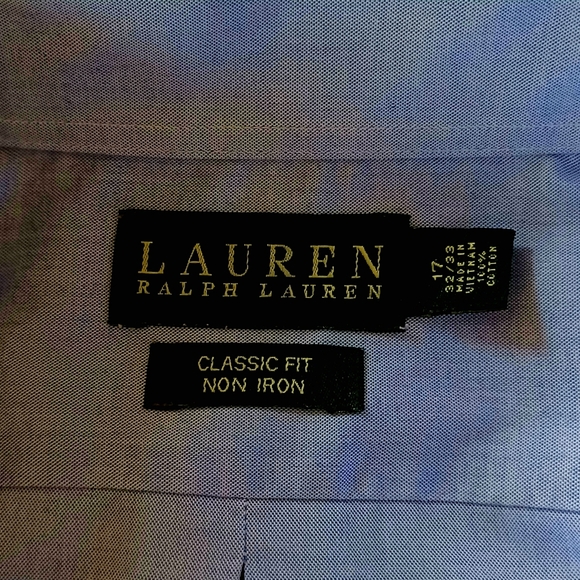 LAUREN RALPH LAUREN Men's Classic Fit Shirt, size 17/32-33 - Picture 10 of 12